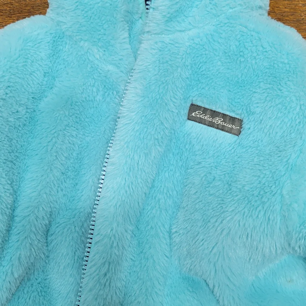 Eddie Bauer Aqua Faux Fur Jacket